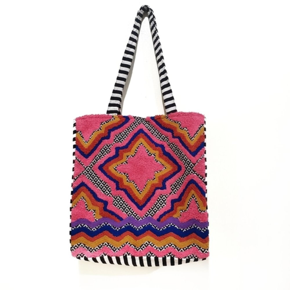 Boho Star Embroidered Graphic Totebag